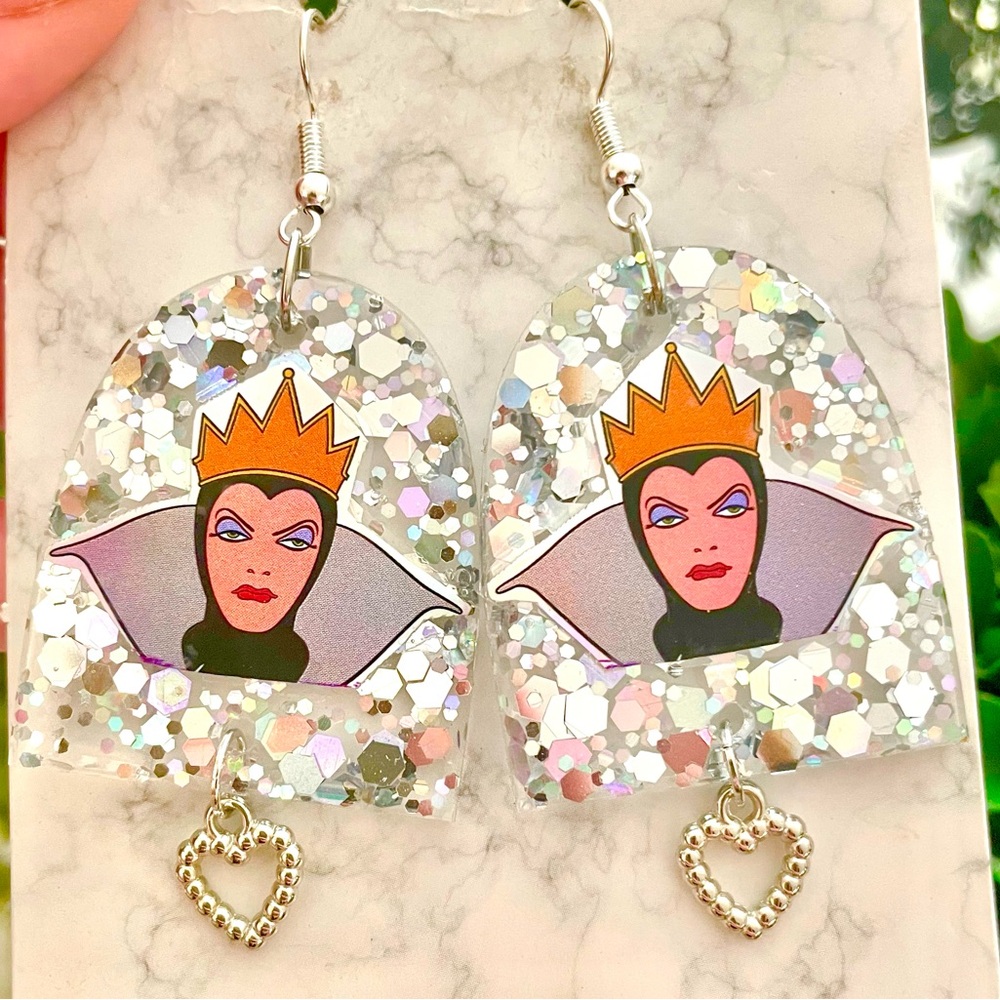 Evil Queen Acrylic Dangle Earrings